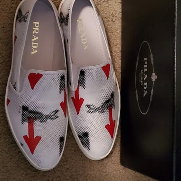 Prada Eye Print Slip on Loafers - Picture 2 of 6